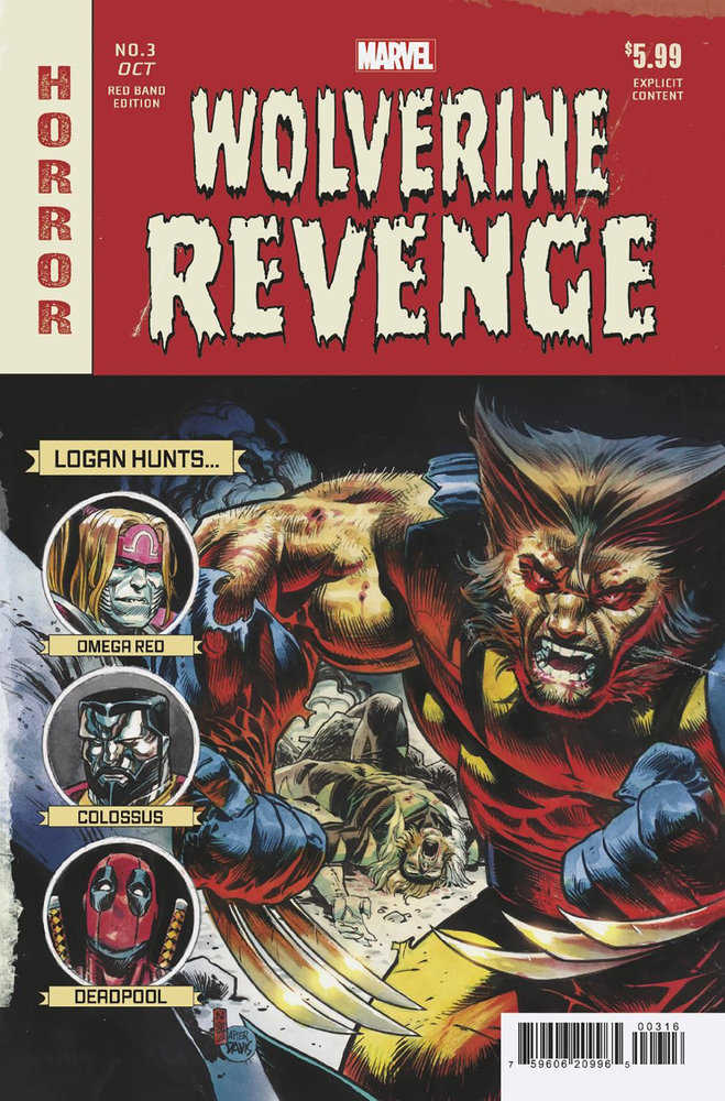 Wolverine: Revenge - Red Band #3 Nic Klein Homage Variant [Polybagged]