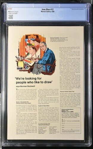 Iron Man #12 1969 - CGC 8.5 - Origin and 1st appearance of the Controller