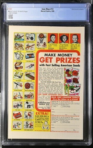Iron Man #13 1969 - CGC 8.5 - Controller and Nick Fury appearance