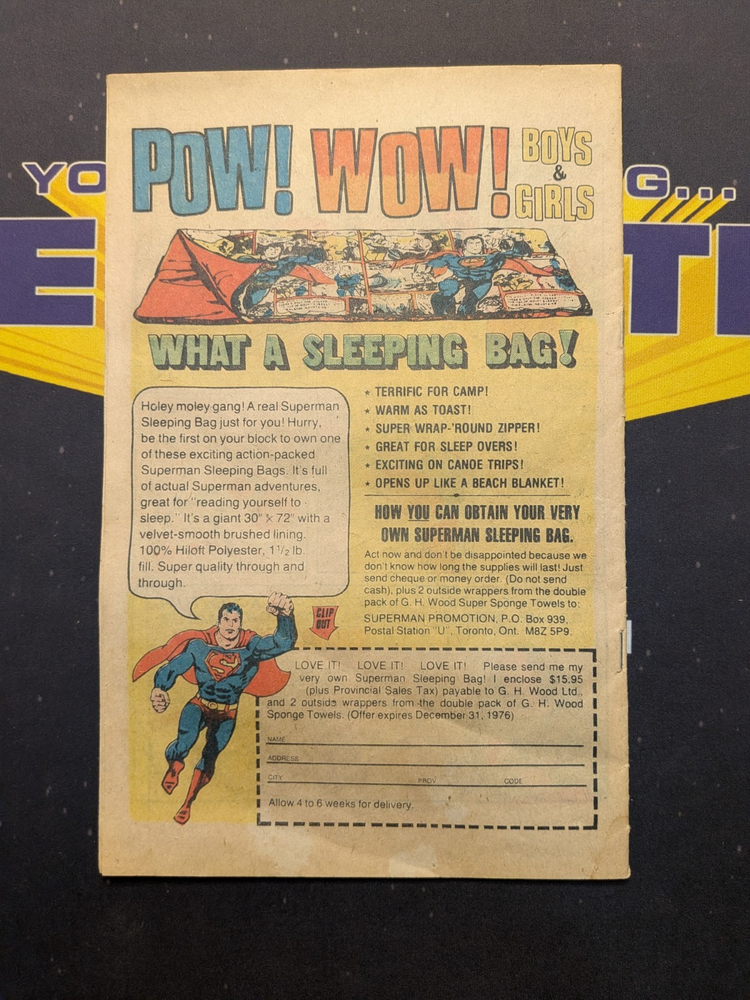 ACTION COMICS #1 Reprint 1976 Sleeping bag edition