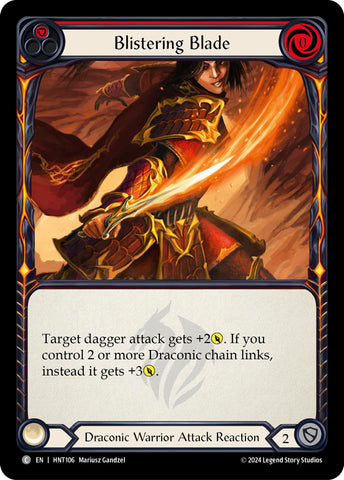 Blistering Blade (Red) [HNT106] (The Hunted)  Rainbow Foil