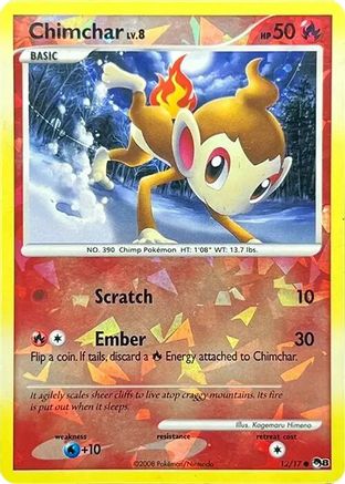 Chimchar (Cracked Ice Holo) (012/017) [POP Series 8] Holofoil - Common