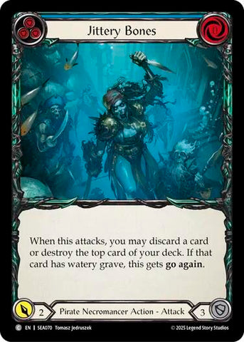 Jittery Bones (Blue) [SEA070] (High Seas)  Rainbow Foil