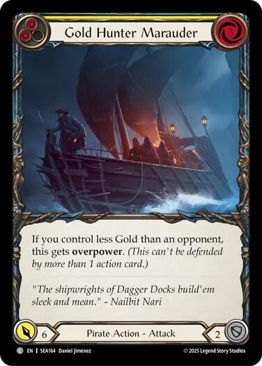 Gold Hunter Marauder [SEA164] (High Seas)  Rainbow Foil