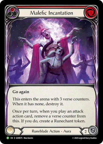 Malefic Incantation [GEM075] (GEM Pack 3)  Cold Foil