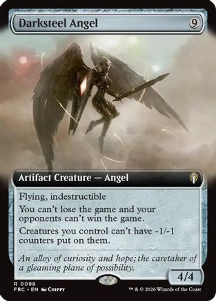 Darksteel Angel (Extended Art) (FRC-098) [Commander: Reality Fracture]