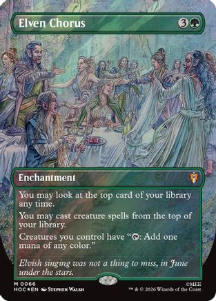 Elven Chorus (Borderless) (Surge Foil) [The Hobbit: Eternal-Legal]