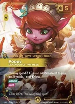 Poppy - Defender of the Meek (Alternate Art) (178a/219) - Riftbound Organized Play Promotional Cards Foil