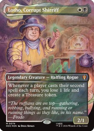 Lotho, Corrupt Shirriff (Borderless) (Surge Foil) [The Hobbit: Eternal-Legal]