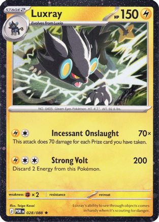 Luxray (Cosmos Holo) (028/088) [Blister Exclusives] Holofoil - Rare