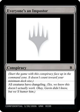 Everyone's an Imposter [Un-Known Event Playtest Cards]