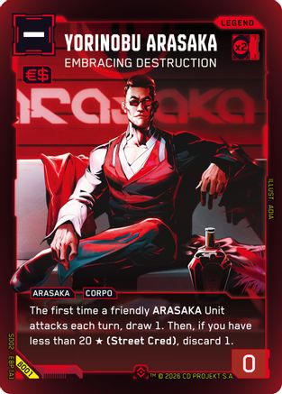 Yorinobu Arasaka - Embracing Destruction (B001) - Embracing Power  Beta Starter Deck Foil