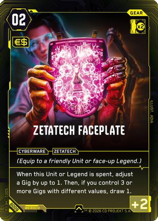 Zetatech Faceplate (B009) - The Heist  Beta Starter Deck