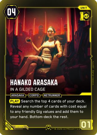 Hanako Arasaka - In a Gilded Cage (Rare) (B046) - Welcome to Night City  Beta Foil