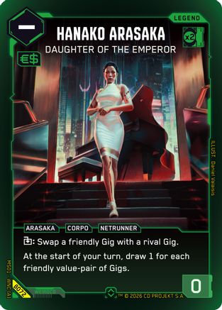 Hanako Arasaka - Daughter of the Emperor (Rare) (B072) - Welcome to Night City  Beta Foil