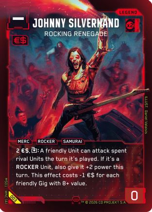 Johnny Silverhand - Rocking Renegade (Secret) (003) - Welcome to Night City  Retail Foil