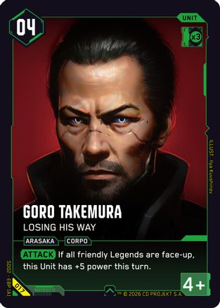 Goro Takemura - Losing His Way (017) - Embracing Power  Retail Starter Deck