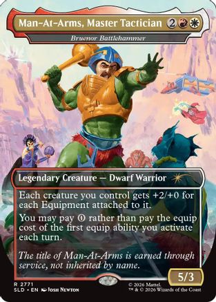 Man-At-Arms, Master Tactician - Bruenor Battlehammer (SLD-2771) [Secret Lair Drop Series]