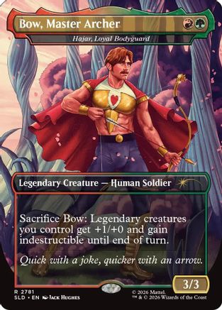 Bow, Master Archer - Hajar, Loyal Bodyguard (SLD-2781) [Secret Lair Drop Series] Foil