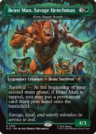 Beast Man, Savage Henchman - Kona, Rescue Beastie (SLD-2785) [Secret Lair Drop Series]