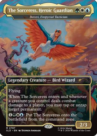 The Sorceress, Heroic Guardian - Derevi, Empyrial Tactician (SLD-2787) [Secret Lair Drop Series] Foil