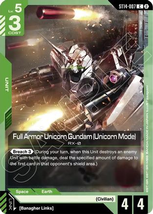 Full Armor Unicorn Gundam (Unicorn Mode) (ST14-007) - Starter Deck 14 Heavy Dominion