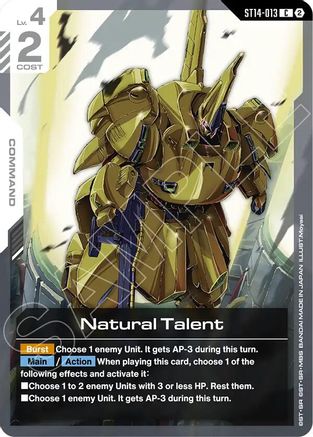 Natural Talent (ST14-013) - Starter Deck 14 Heavy Dominion