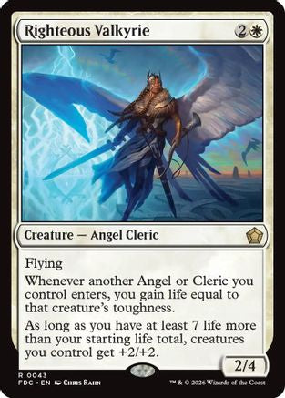 Righteous Valkyrie (FDC-043) [Commander: Foundations]