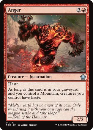 Anger (FDC-137) [Commander: Foundations]