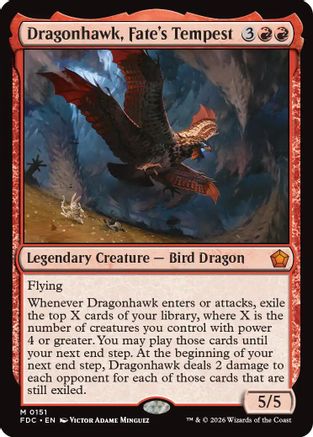 Dragonhawk, Fate's Tempest (FDC-151) [Commander: Foundations]
