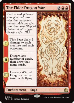 The Elder Dragon War (FDC-156) [Commander: Foundations]