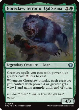 Goreclaw, Terror of Qal Sisma (FDC-208) [Commander: Foundations]