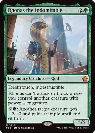 Rhonas the Indomitable (FDC-223) [Commander: Foundations]