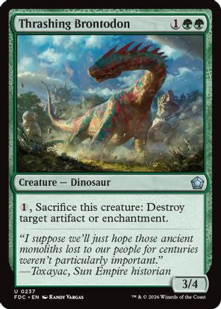 Thrashing Brontodon (FDC-237) [Commander: Foundations]