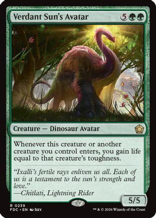 Verdant Sun's Avatar (FDC-239) [Commander: Foundations]