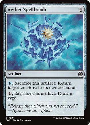Aether Spellbomb (FDC-244) [Commander: Foundations]