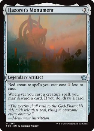 Hazoret's Monument (FDC-261) [Commander: Foundations]
