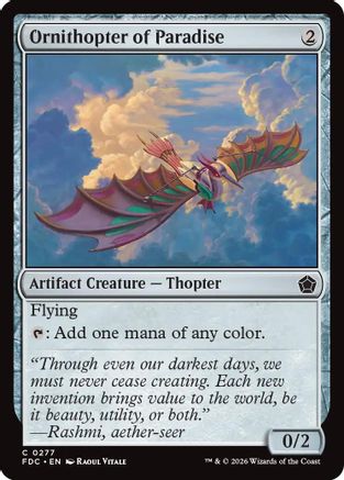 Ornithopter of Paradise (FDC-277) [Commander: Foundations]