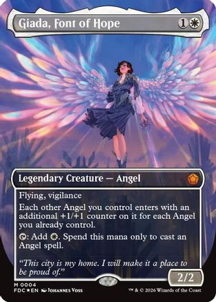 Giada, Font of Hope (Borderless) (FDC-004) [Commander: Foundations] Foil