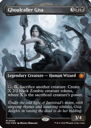 Ghoulcaller Gisa (Borderless) (FDC-006) [Commander: Foundations] Foil