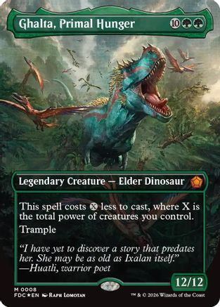 Ghalta, Primal Hunger (Borderless) (FDC-008) [Commander: Foundations] Foil
