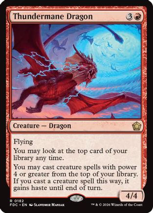 Thundermane Dragon (FDC-182) [Commander: Foundations]