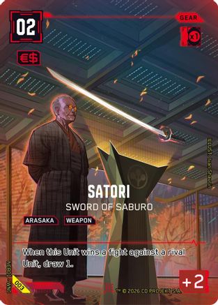 Satori - Sword of Saburo (003) - Night City Brawl Season 1 Foil