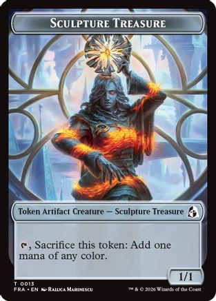 Sculpture Treasure // Beast Double-Sided Token (FRA-13 // 8) [Reality Fracture]