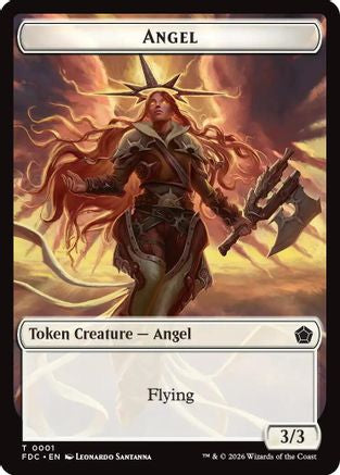 Angel (0001) // Angel (0002) Double-Sided Token (FDC-1 // 2) [Commander: Foundations]