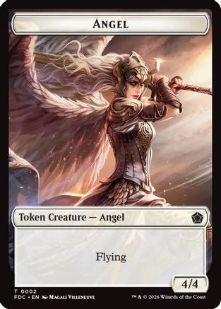 Angel (0002) // The Monarch Double-Sided Token (FDC-2 // 17) [Commander: Foundations]