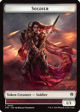 Soldier // Shark Double-Sided Token (FRC-3 // 6) [Commander: Reality Fracture] Foil