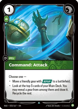 Command: Attack (033/167) - Radiance Foil
