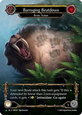 Barraging Beatdown (Marvel) (TNP035) - Flesh and Blood: Promo Cards Cold Foil
