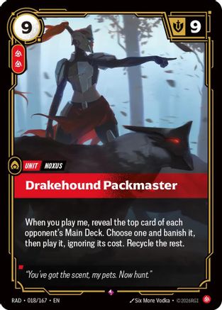 Drakehound Packmaster (018/167) - Radiance Foil